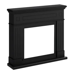Cornice per Camino Elettrico Nero in Legno MDF Tagu Larsen Caminetto