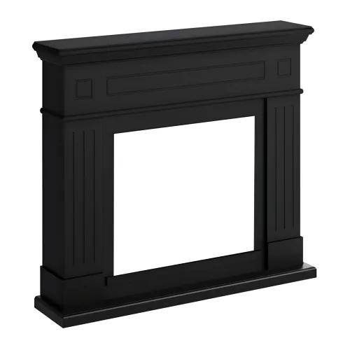 Cornice per Camino Elettrico Nero in Legno MDF Tagu Larsen Caminetto