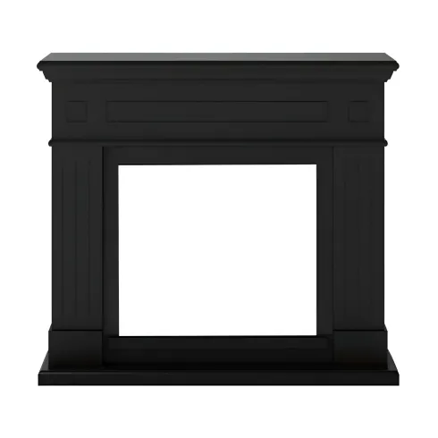 Cornice per Camino Elettrico Nero in Legno MDF Tagu Larsen Caminetto