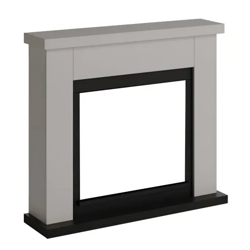 Cornice per Caminetto Elettrico Beige Tagu Frode in Legno MDF Camino