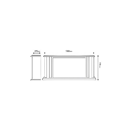 Camino Elettrico 1500W Effetto Marmo Decorativo da Soggiorno Grigio