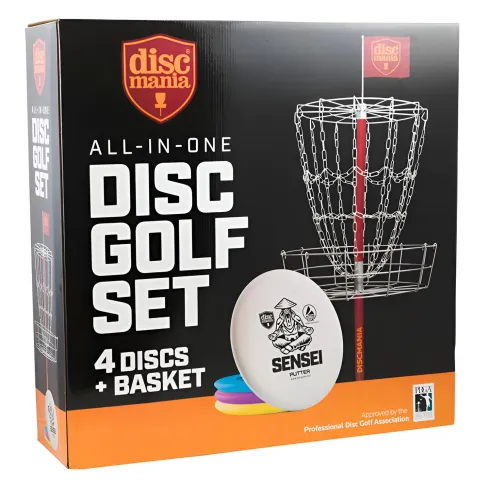 Set Disc Golf con Canestro da Esterno Completo con Dischi Colorati