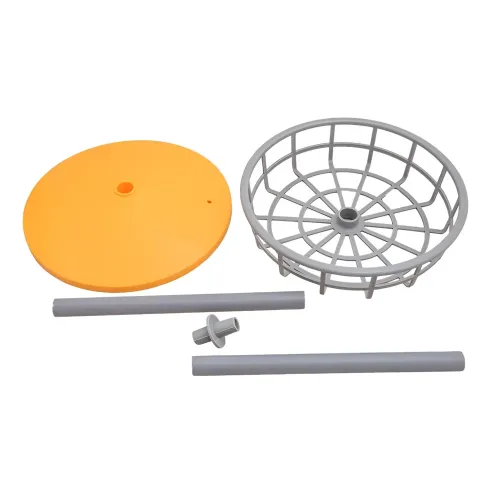 Set Disc Golf con Canestro e Dischi da Giardino Arancione Portatile