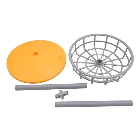 Set Disc Golf con Canestro e Dischi da Giardino Arancione Portatile
