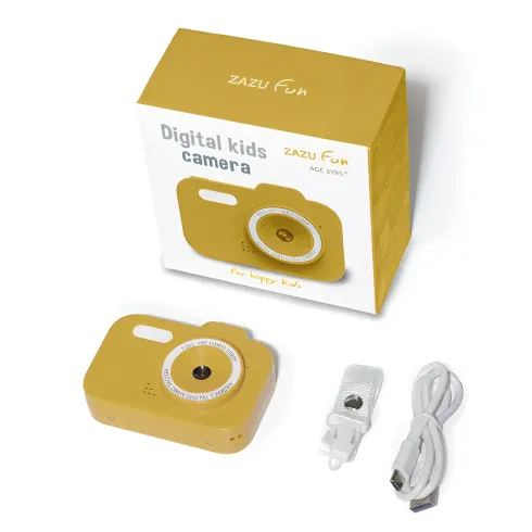 Fotocamera Digitale per Bambini Video HD 1080P Giallo Filtri Divertenti