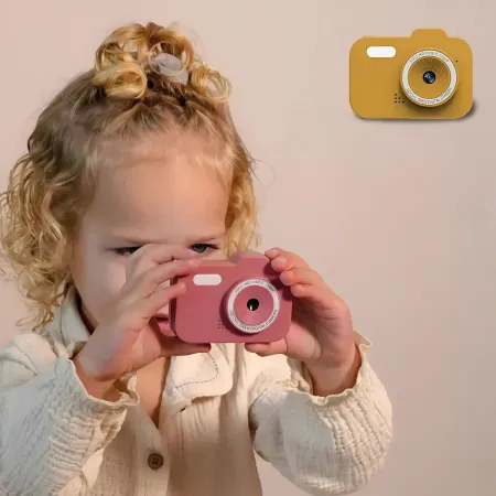 Fotocamera Digitale per Bambini Video HD 1080P Rosa Filtri Divertenti
