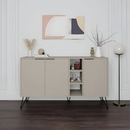 Madia Moderna 3 Ante da Soggiorno Credenza con Vani Cashmere