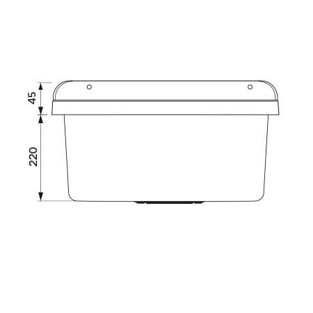 Mobile Lavatoio PVC 58x38 cm con Vasca 2 Ante con Kit Scarico Autopulente