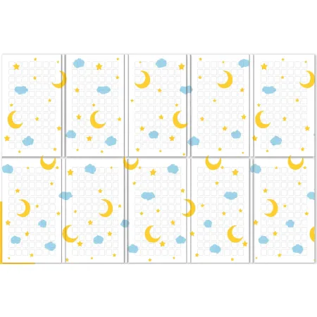 Tappeto Pieghevole per Bambini Doppia Grafica Animali Notte per Cameretta