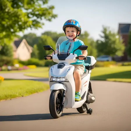Moto Elettrica per Bambini 12V Scooter Bianco Honda SH125