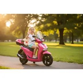 Moto Elettrica per Bambini 12V Scooter Rosa Honda SH125 2
