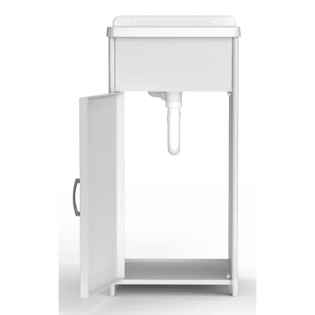 Mobile Lavanderia Compatto in Resina con Pilozzo Bianco 41x37x85 cm