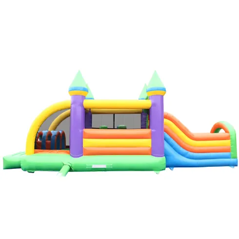 Castello Gonfiabile per Bambini Professionale con Scivolo e Ostacoli