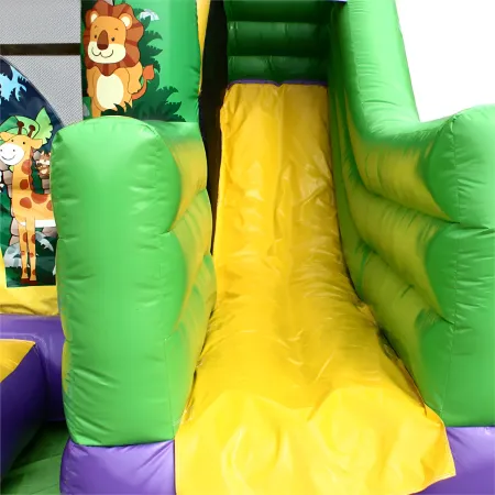 Gonfiabile per Bambini con Doppio Scivolo Uso Professionale Giungla