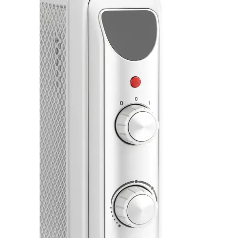 Radiatore Elettrico Potenza Regolabile 1000-1500 W Pannello in Mica Bianco
