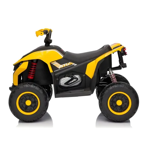 Quad Elettrico per Bambini ATV Speed Giallo 12V con Luci LED Bluetooth