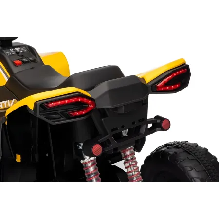 Quad Elettrico per Bambini ATV Speed Giallo 12V con Luci LED Bluetooth