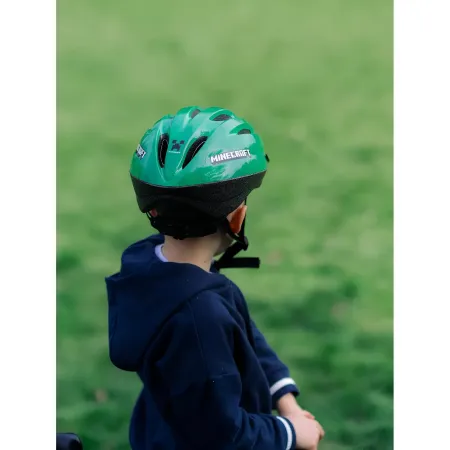 Casco per Bambini Minecraft 50–54 cm Certificato per Bici Regolabile