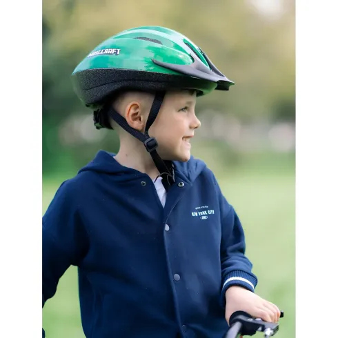 Casco per Bambini Minecraft 50–54 cm Certificato per Bici Regolabile