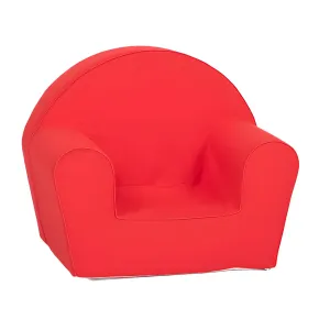 Poltroncina per Bambini Rossa per Cameretta in Tessuto Sfoderabile
