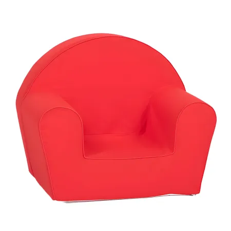 Poltroncina per Bambini Rossa per Cameretta in Tessuto Sfoderabile