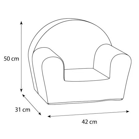 Poltroncina per Bambini Rossa per Cameretta in Tessuto Sfoderabile