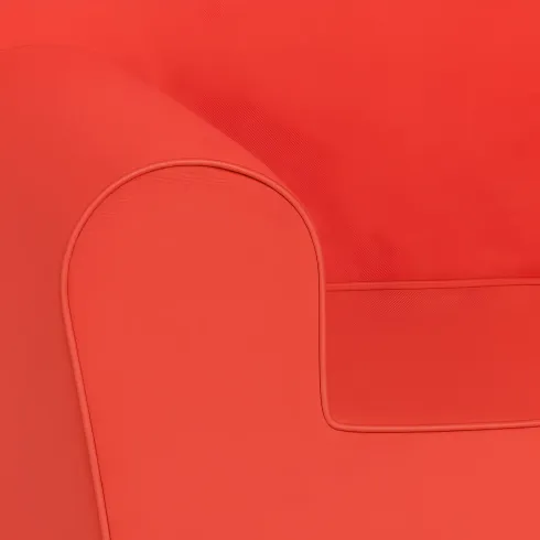 Poltroncina per Bambini Rossa per Cameretta in Tessuto Sfoderabile