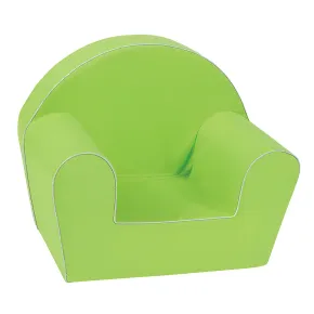 Poltroncina per Bambini Verde per Cameretta in Tessuto Sfoderabile