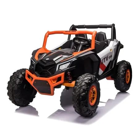 Auto Elettrica 2 Posti per Bambini 24V Fuoristrada UTV Arancione