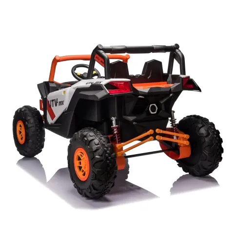 Auto Elettrica 2 Posti per Bambini 24V Fuoristrada UTV Arancione