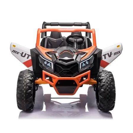 Auto Elettrica 2 Posti per Bambini 24V Fuoristrada UTV Arancione