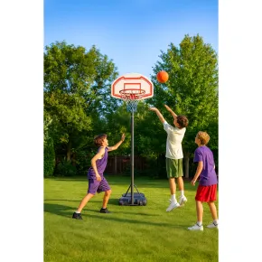 Colonna Basket Regolabile 205-265 cm Piantana Canestro da Esterno 2