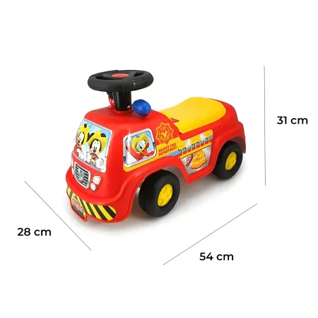 Camion dei Pompieri Cavalcabile per Bambini Topolino 1+ Licenza Disney