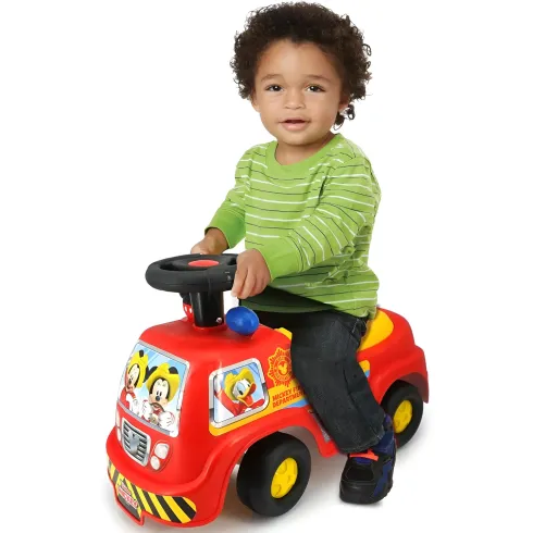 Camion dei Pompieri Cavalcabile per Bambini Topolino 1+ Licenza Disney