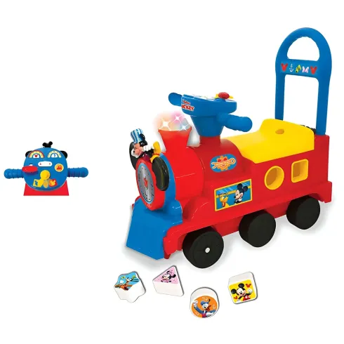 Treno Cavalcabile Topolino per Bambini Disney con Suoni e Luci