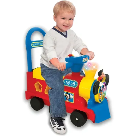 Treno Cavalcabile Topolino per Bambini Disney con Suoni e Luci