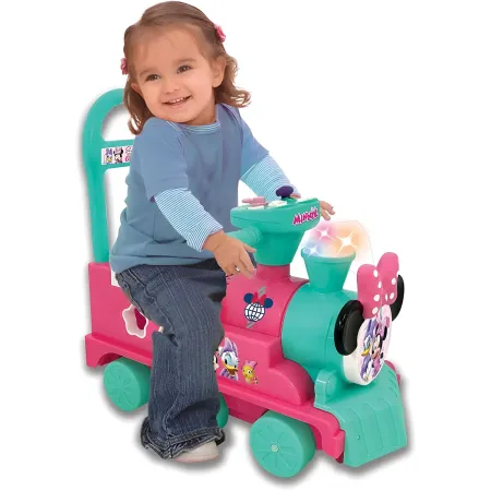 Treno Minnie Cavalcabile per Bambini Disney Suoni Realistici e Luci