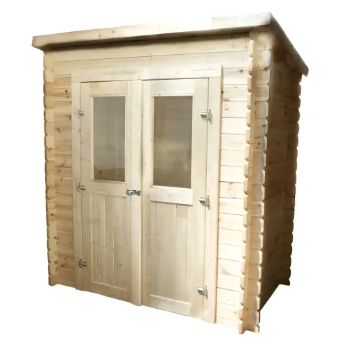 Casetta in Legno Grezzo da Giardino 200x118x205 cm 28 mm Blockhouse