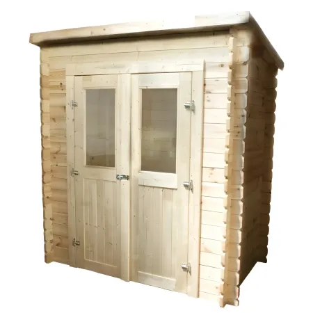 Casetta in Legno Grezzo da Giardino 200x118x205 cm 28 mm Blockhouse