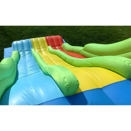 Castello Gonfiabile per Bambini da Esterno Triplo Scivolo e Arrampicata