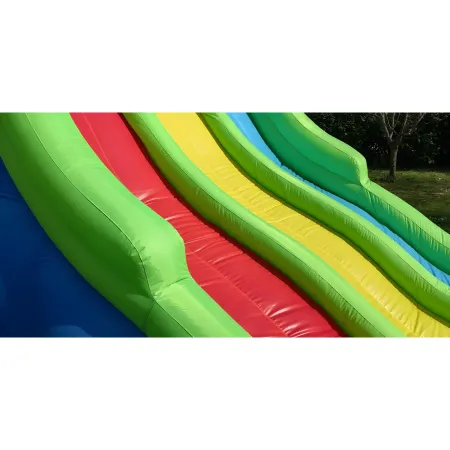 Castello Gonfiabile per Bambini da Esterno Triplo Scivolo e Arrampicata