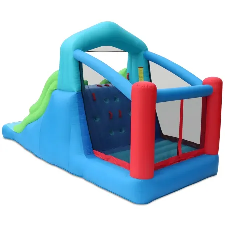 Castello Gonfiabile per Bambini da Esterno Triplo Scivolo e Arrampicata