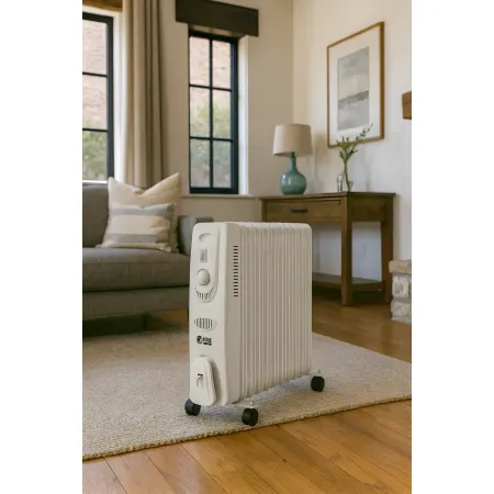 Radiatore Elettrico ad Olio 9 Elementi 2000W Regolabile Termostato