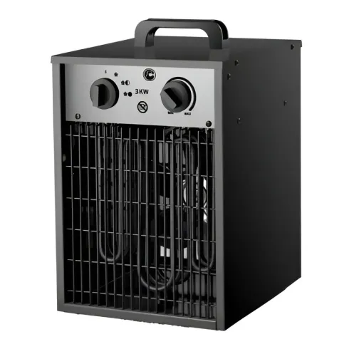 Stufa Elettrica Portatile 3000W Termoventilatore Regolabile Nero