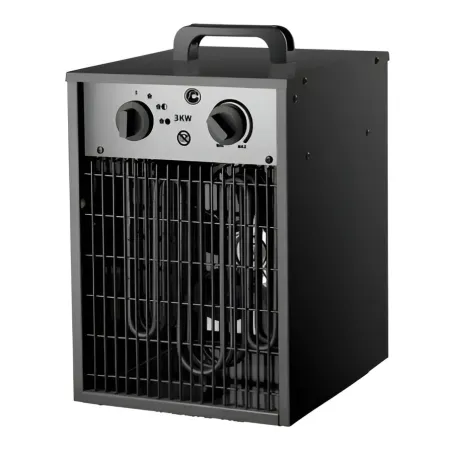 Stufa Elettrica Portatile 3000W Termoventilatore Regolabile Nero