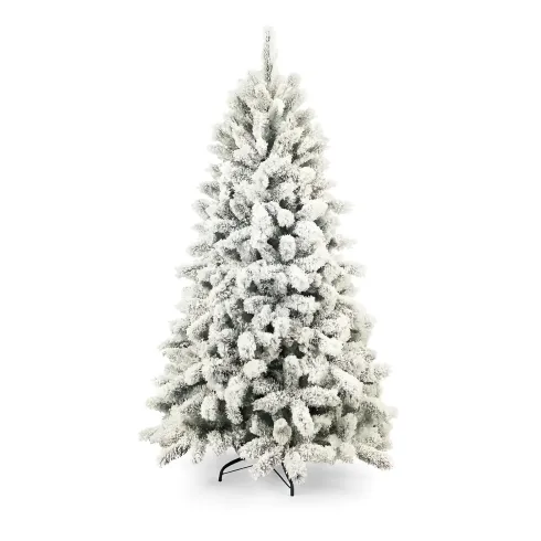 Albero di Natale Innevato Altezza 240 cm Artificiale Rami in PVC