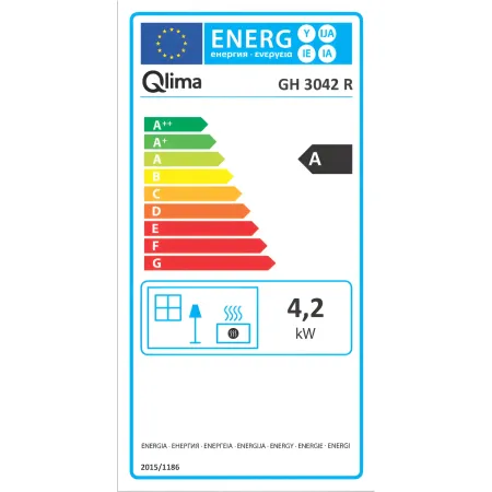Stufa a Gas Infrarossi 4.2 Kw Portatile 3 Livelli con Regolatore Nero