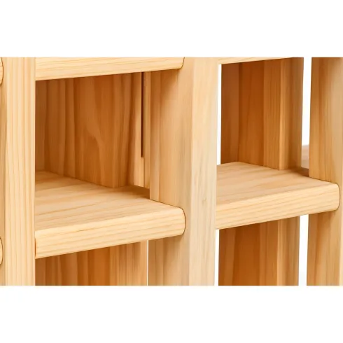 Portabottiglie in Legno Pino Naturale Espositore Modulare da Appoggio