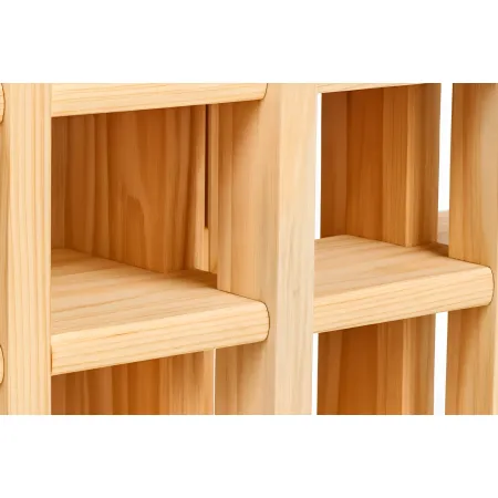 Portabottiglie in Legno Pino Naturale Espositore Modulare da Appoggio