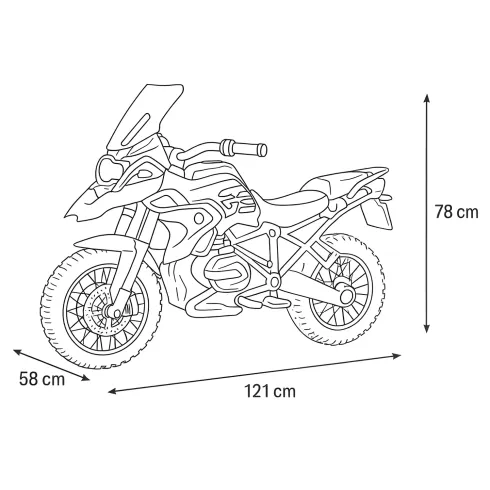 Moto Elettrica Bambini 24V BMW R1250 GS Adventure Ruote Gonfiabili